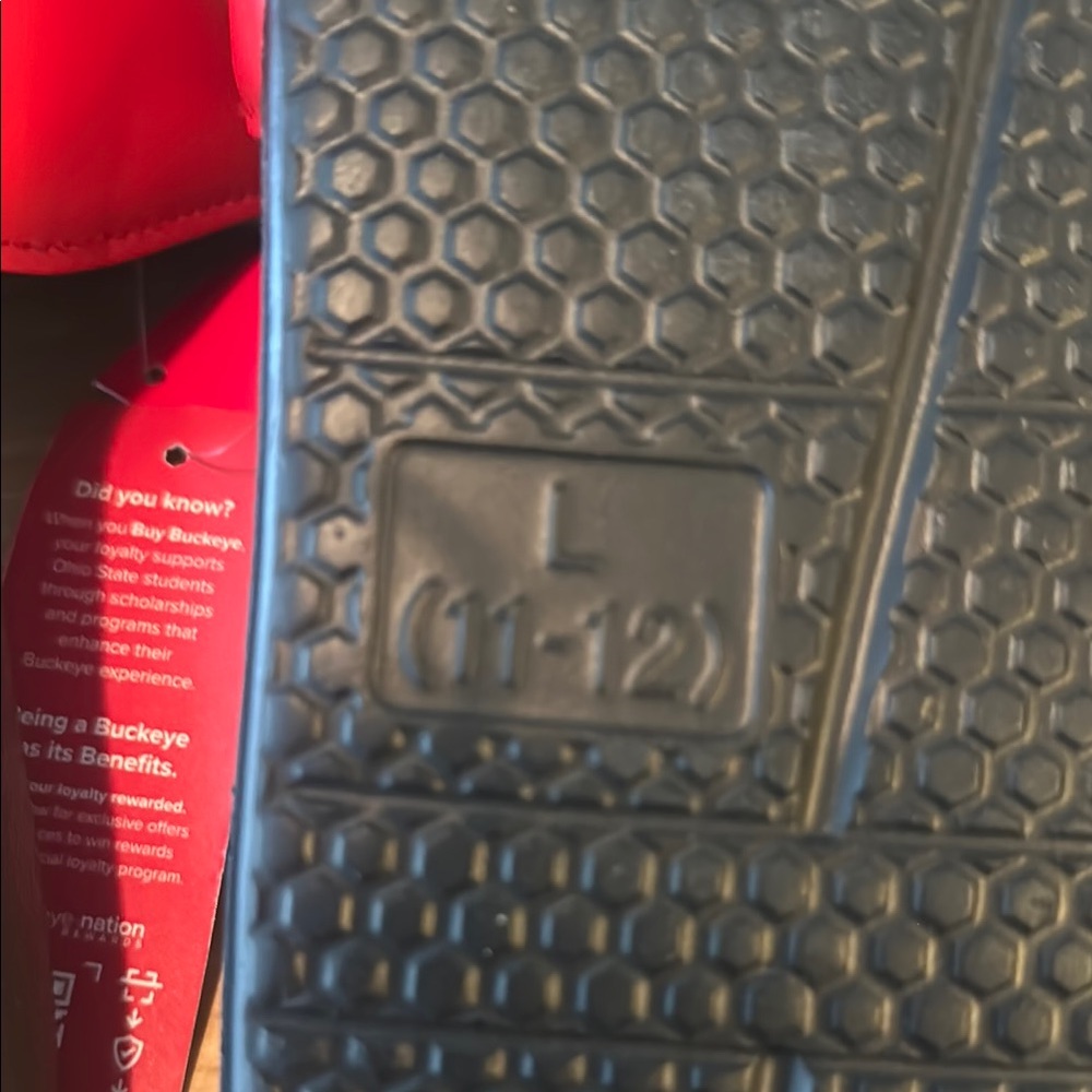 FOCO Red Slide Sandals with Logo - Picture 3 of 4